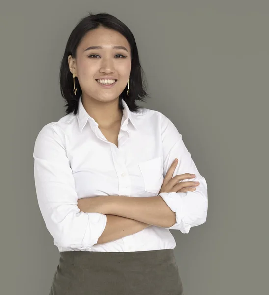 Aziatische zakenvrouw glimlachen — Stockfoto