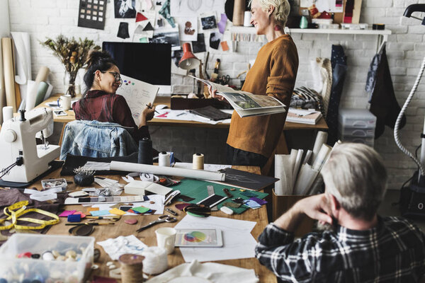 fashion designers in workshop