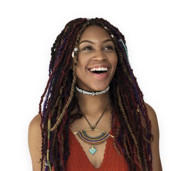 Stüdyoda Afrikalı-Amerikalı kadın