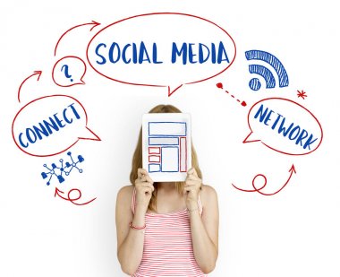 kadın holding tablet