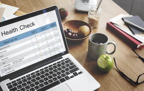 Laptop on office table — Stock Photo, Image