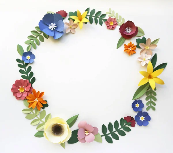 Acuarela marco floral — Foto de Stock
