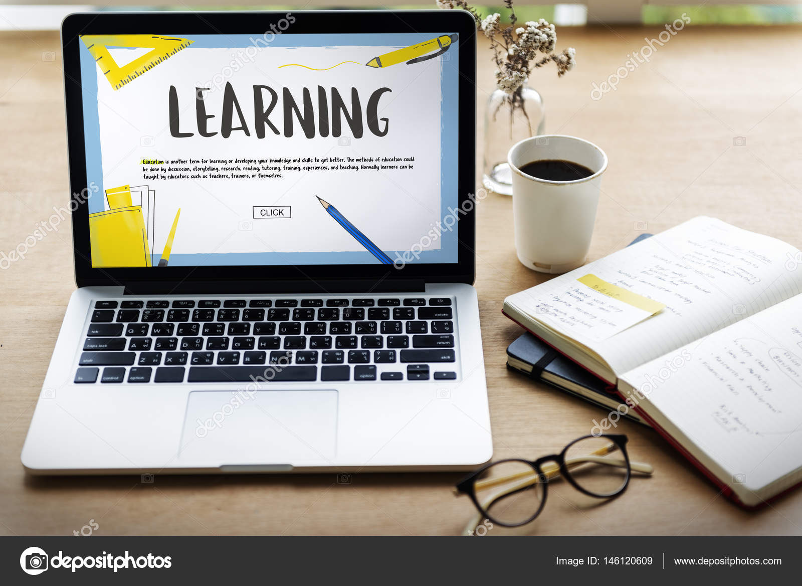 Laptop and cup of tea — Stock Photo © Rawpixel 146120609