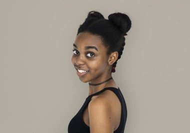 Afrikalı genç kadın yüzü