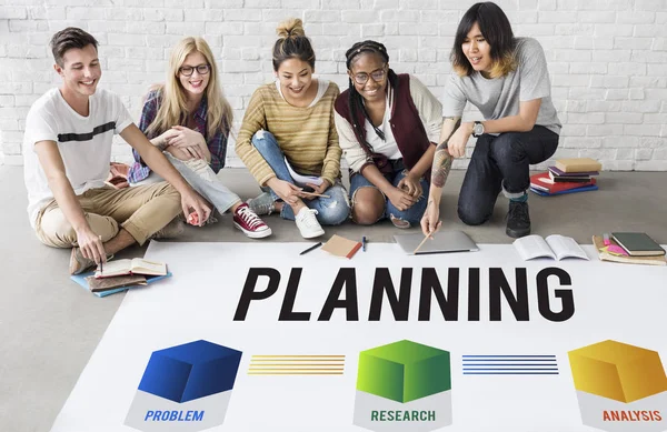 Students studying together — Stock Photo, Image