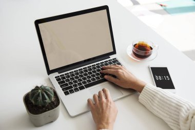 Dizüstü bilgisayar kullanan kişi