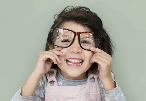 Grappige meisje in brillen — Stockfoto