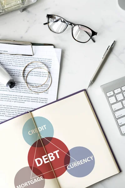 Caderno sobre mesa de escritório — Fotografia de Stock