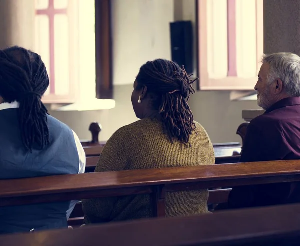 Group of people in church — Stock Photo, Image