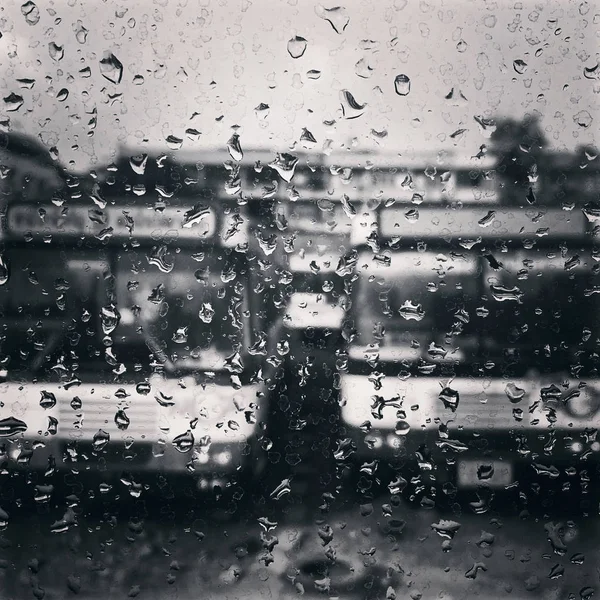 Gotas de chuva na janela — Fotografia de Stock