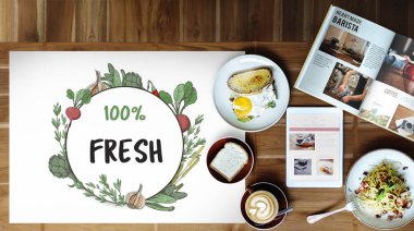 Masasına kartı ile yemek.