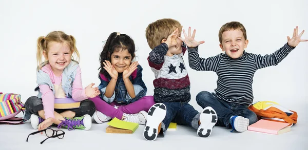 Multi ethnic children in the studio — Stock Photo, Image