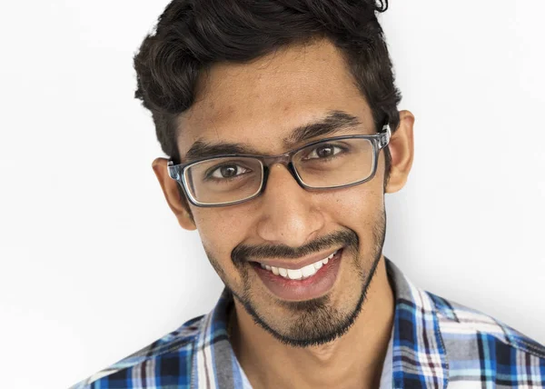 Uomo indiano in occhiali da vista — Foto Stock