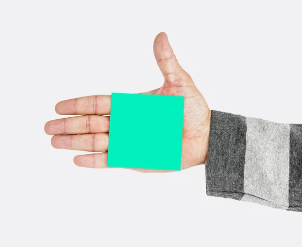 Hand met Sticky Pad — Stockfoto