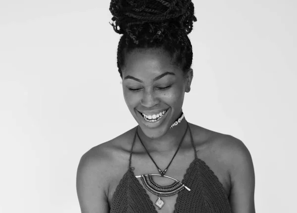 Stüdyoda Afrikalı-Amerikalı kadın — Stok fotoğraf