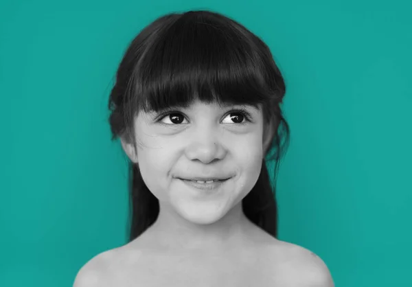 Schattig klein meisje gezicht — Stockfoto