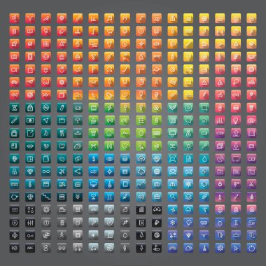 renkli yaratıcı uygulama simgeleri