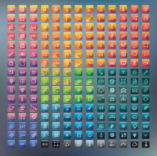 Iconos de aplicaciones creativas coloridas — Archivo Imágenes Vectoriales