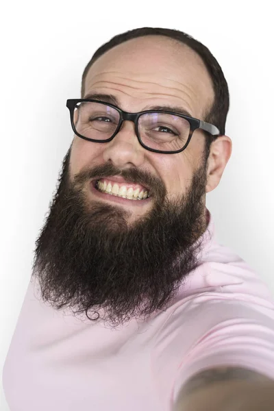 Hombre con gafas y con barba —  Fotos de Stock