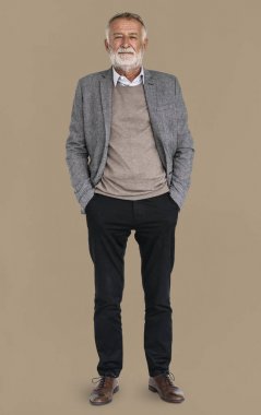 Senior studio poz işadamı