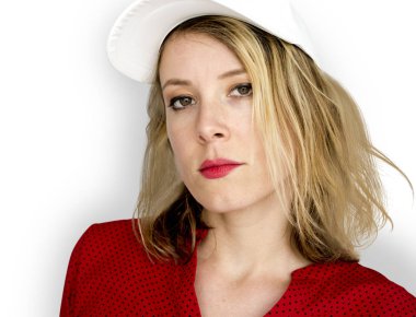 kadın stüdyoda poz