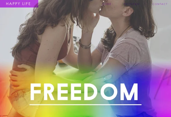 Leszbikus pár együtt töltik az időt — Stock Fotó