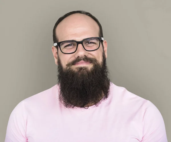 Homme à lunettes et barbe — Photo