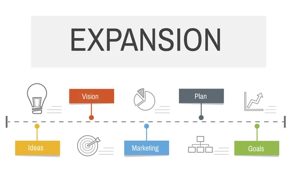 Szablon z koncepcją rozbudowy — Zdjęcie stockowe