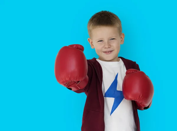 Kavkazská chlapeček box — Stock fotografie