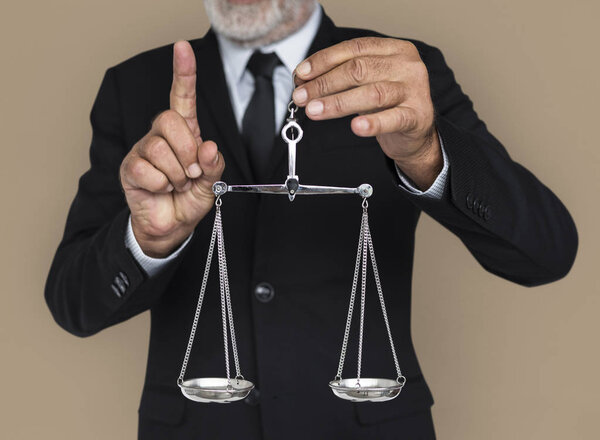 Senior Businessman posing in studio