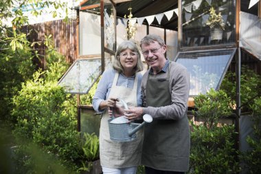 Üst düzey iki ev bahçe içinde