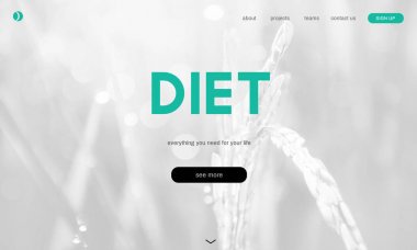 diyet konsepti ile şablonu