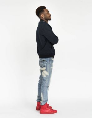 Afrika delikanlı Studio poz