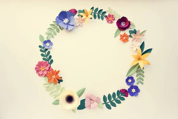Handmade Papercraft Flowers — Stock Photo, Image