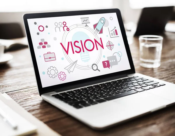 Realizzazione Business Development Vision Icona — Foto Stock