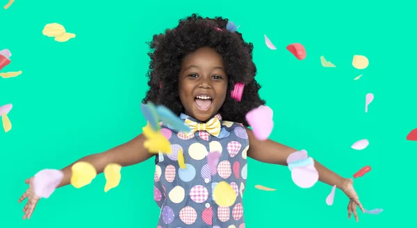 Menina americana africana feliz — Fotografia de Stock