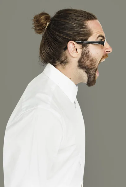 Studio sakallı adam — Stok fotoğraf