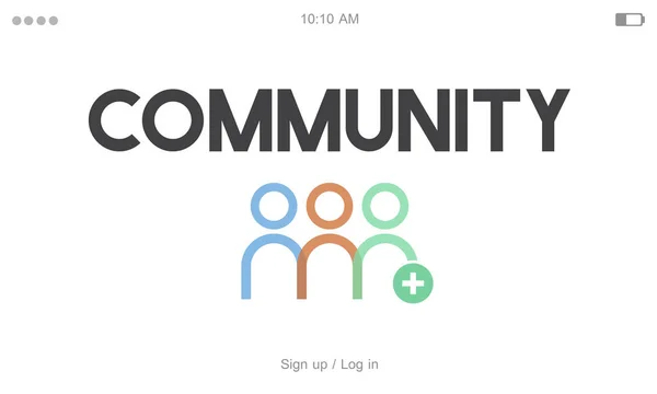 Šablona s konceptem Společenství — Stock fotografie