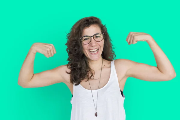 Mujer posando en estudio — Foto de Stock