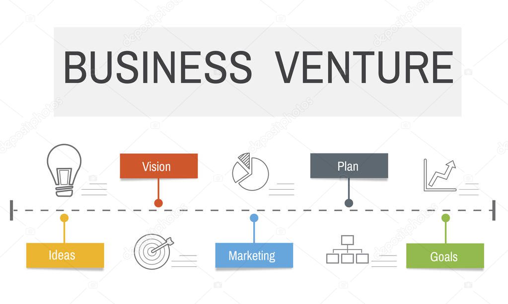 Template with Business Venture concept — Stock Photo