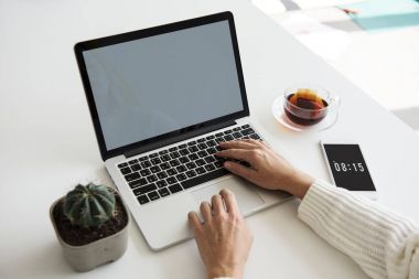 Dizüstü bilgisayar kullanan kişi