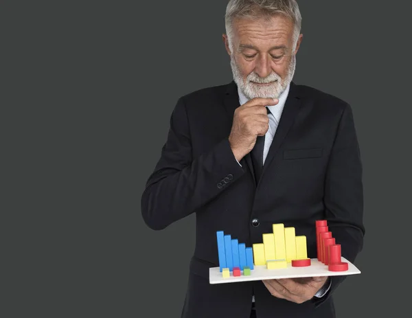 Senior Businessman posing in studio — Stock Photo, Image