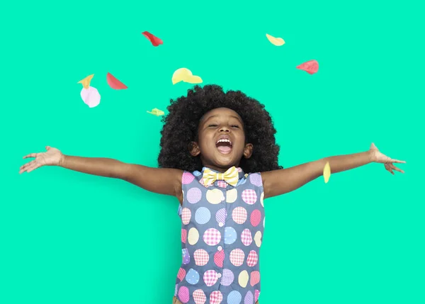 Mutlu Afro-Amerikan kız — Stok fotoğraf