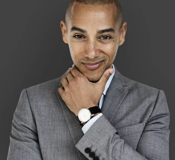 Businessman posing in studio — Stock Photo, Image