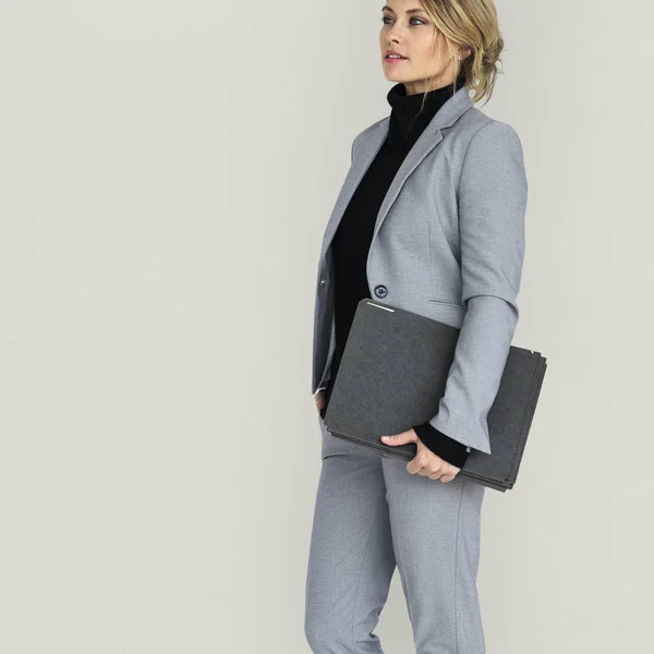 Businesswoman posing in studio — Stock Photo, Image
