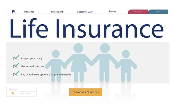 Template with Life Insurance concept — Stock Photo, Image