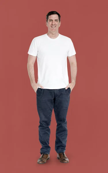 Man in white shirt — Stock Photo, Image