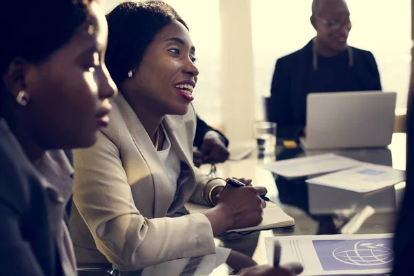 Diversity People Talking at table — Stock Photo, Image