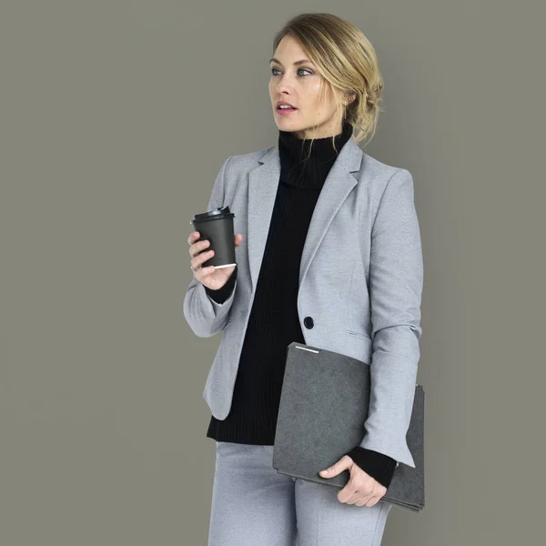 Businesswoman posing in studio — Stock Photo, Image