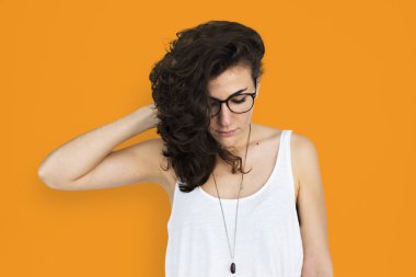 güzel beyaz bir kadın Studio